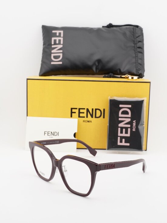 Fendi FE50087F 081 Square Eyeglasses 54mm - Violet main image 11